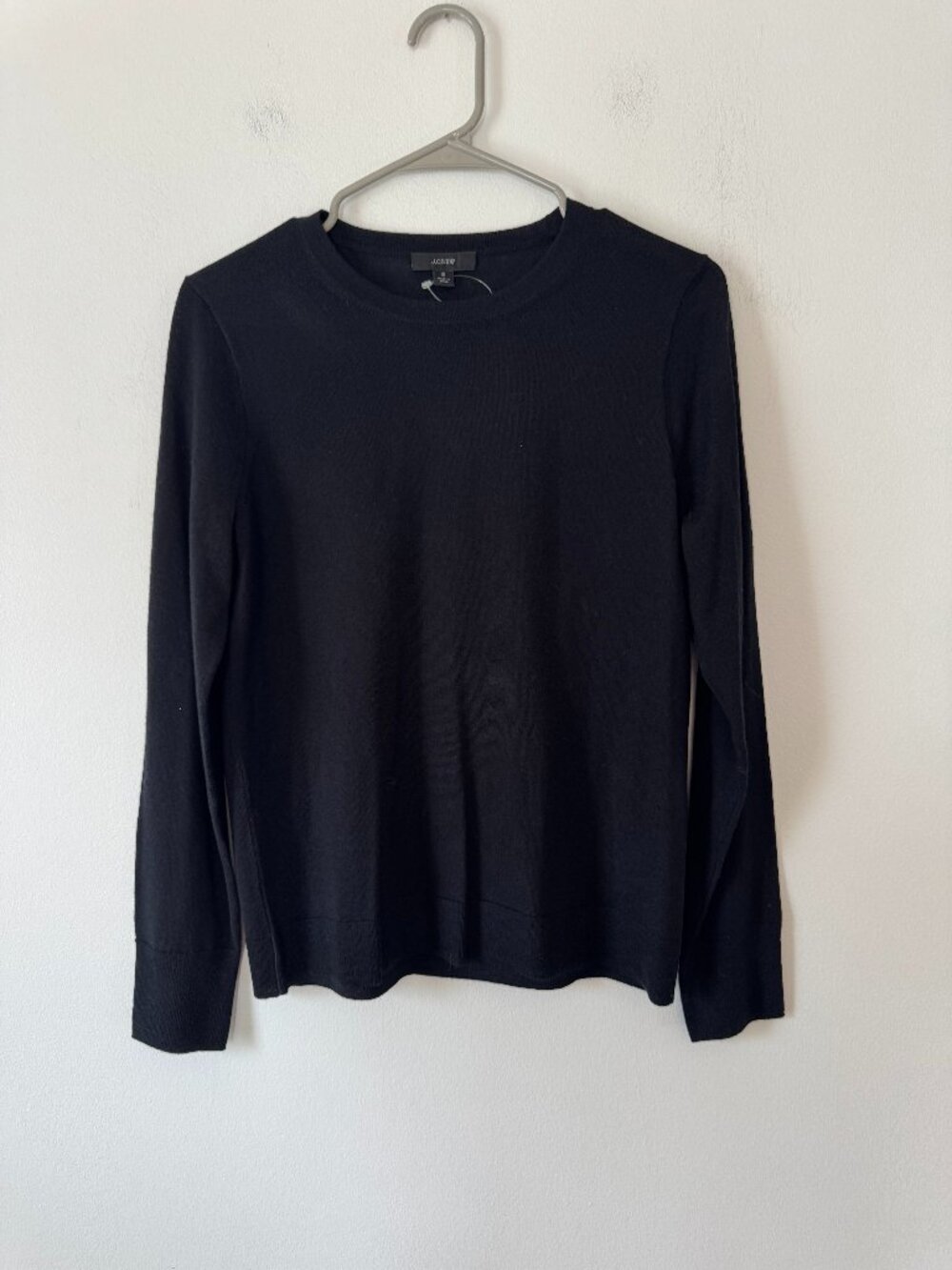 J. Crew 100% Merino Wool Crew Sweater Black NWT